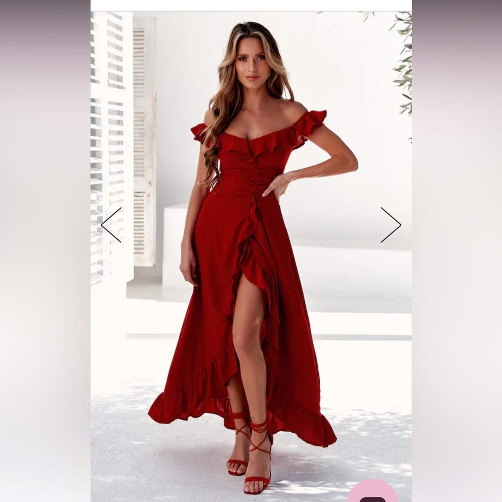HELLO MOLLY SWEETER THAN HONEY MAXI DRESS RED